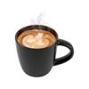 Imagen de Taza ceramica negro mate 8,5x8,5cm-borde color